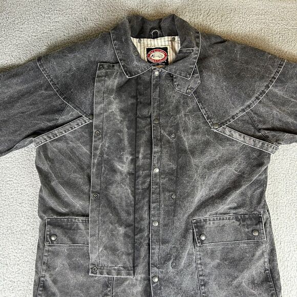 The Australian Outback Collection Western Oilcloth Duster Jacket Coat Men XL USA - Picture 6 of 13